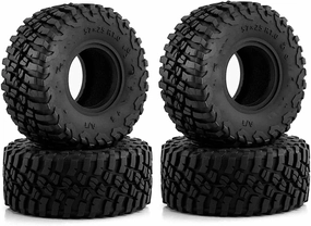 RC Wheel Tire Compatible with SCX24 for AX24 for TRX4M (T1017) RS RC 58 * 24mm All Super Soft Sticky 1.0 Wheel Tires for 1/18 1/24 RC Crawler