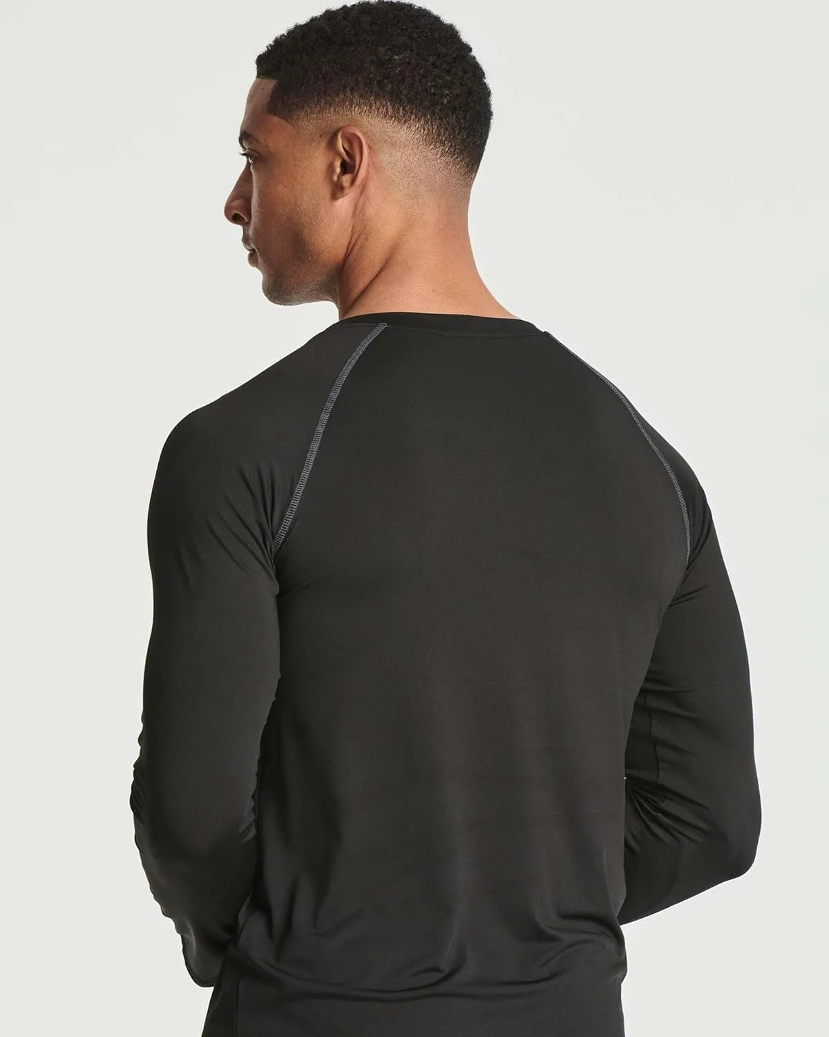 Real Essentials 4 Pack: Men's Compression Long-Sleeve T-Shirt Athletic Cold Weather Baselayer (Available in Big & Tall)
