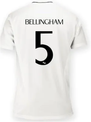 Real Madrid Jersey. Real Madrid Home Shirt 24/25 Bellingham 5#. 100% Polyester. Classic fit. Official RM Jersey.