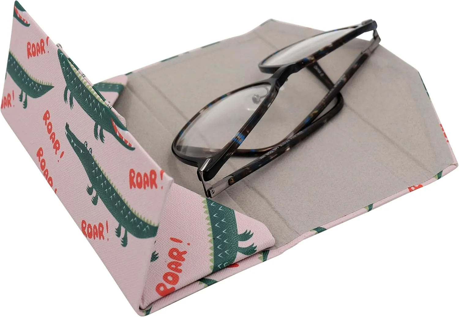 Real Sic Glasses Case for Men and Women - Magnetic Folding Hard Shell Sunglass Holder - Inspired by Adorable Animals