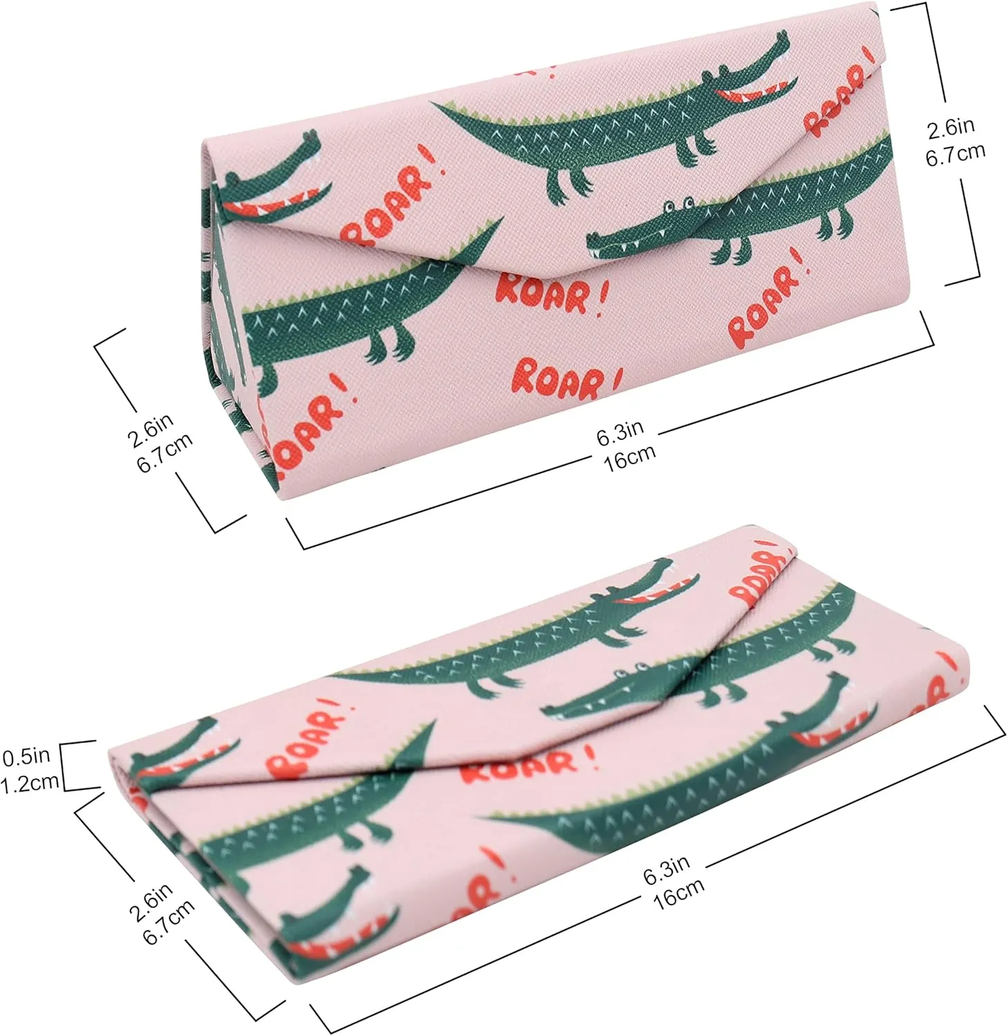 Real Sic Glasses Case for Men and Women - Magnetic Folding Hard Shell Sunglass Holder - Inspired by Adorable Animals