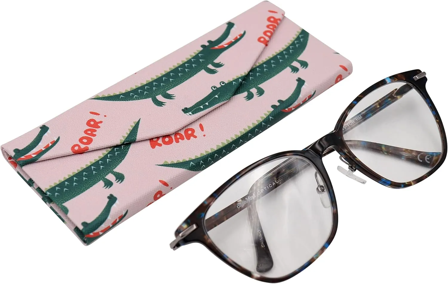 Real Sic Glasses Case for Men and Women - Magnetic Folding Hard Shell Sunglass Holder - Inspired by Adorable Animals