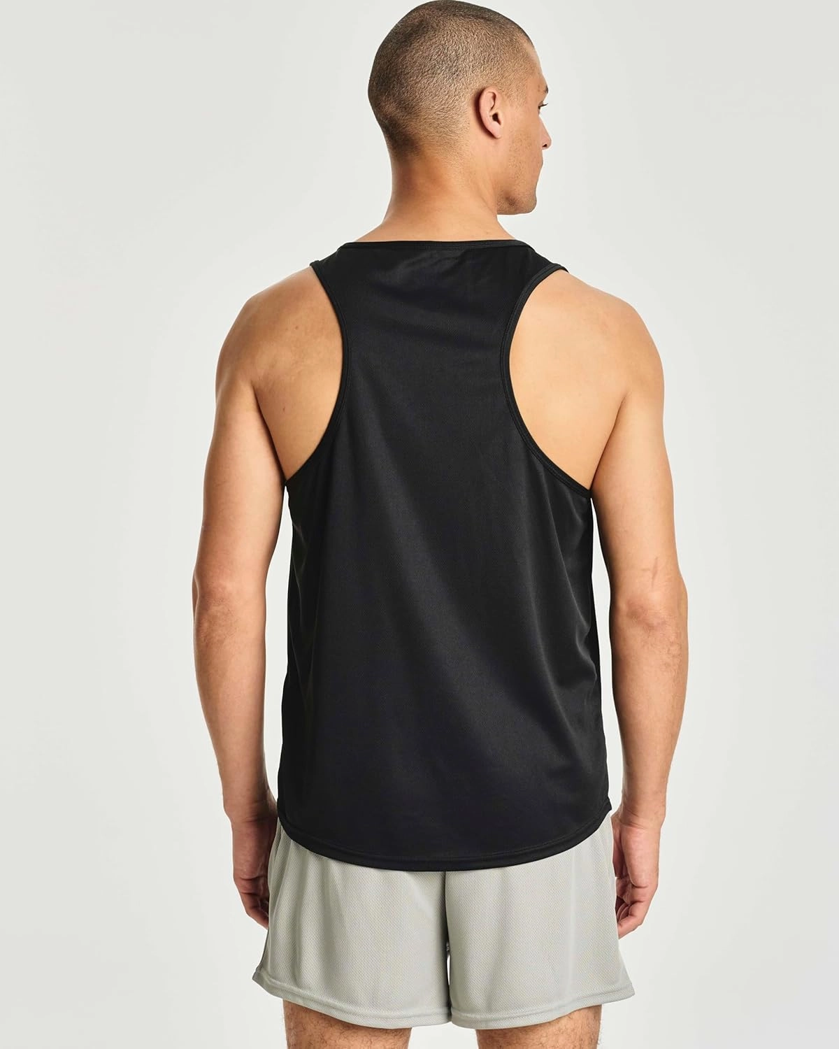 Real Essentials 5 Pack: Men's Mesh Y-Back Muscle Tank Top - Gym Workout & Bodybuilding Fitness (Available in Big & Tall)