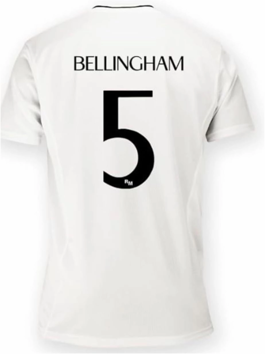 Real Madrid Jersey. Real Madrid Home Shirt 24/25 Bellingham 5#. 100% Polyester. Classic fit. Official RM Jersey.