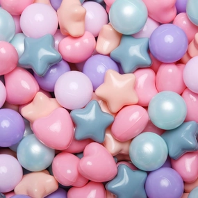 Realhaha Star Ball Pits Balls Shapes for Toddlers,100pcs Plastic Star Balls for Babies Play Balls for Pool, Slide,Playpen Gift for Boys Girls (Pink Blue Purple)