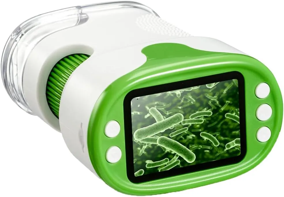 Rechargeable 1000X Digital Microscope for Kids, 4K Microscopes with Slides, Learning & Educational Gift STEM Activity Kits,Stocking Stuffers, Gifts for Boys & Girls Age 6 7 8-12 13 Year Old