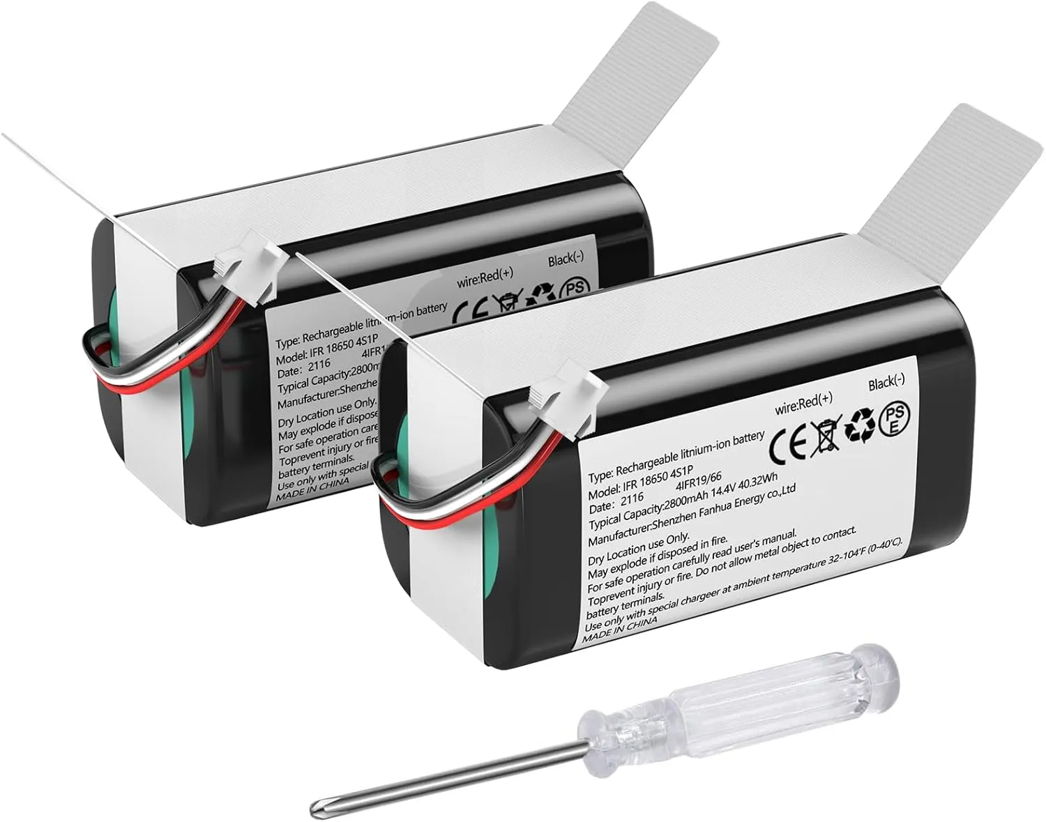 Replacement Battery for Eufy X10 Pro Omni,Compatible with eufy Accessory- RoboVac Vacuum,2800Ah Li-ion Battery 2 Pack