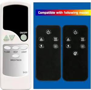 Replacement for Dimplex Revillusion Electric Log Set Fireplace Heater Remote Control 6909740159 6909740400 6909740500 6909760159 6909760200 6909760300 DLG920 6909740259
