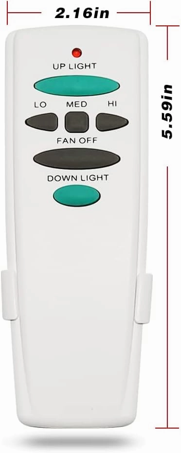 Replacement of Hampton Bay Ceiling Fan Remote Control UC7078T with Up Down Light, L3H2010FANHD Fan-HD Fan-HD6, White