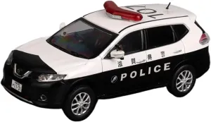Resin Car Models Kit 1 43 Fit for Nissan X-Trail T32 2017 Shiga Police Car Alloy Car Model Simulation Collectible Souvenir
