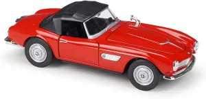 Resin Car Vehicle Model Fit for BMW 507 1 24 Soft Top Convertible Alloy Die-cast Classic Car Model Decoration Collection Gift Festive Deluxe Gift(B)