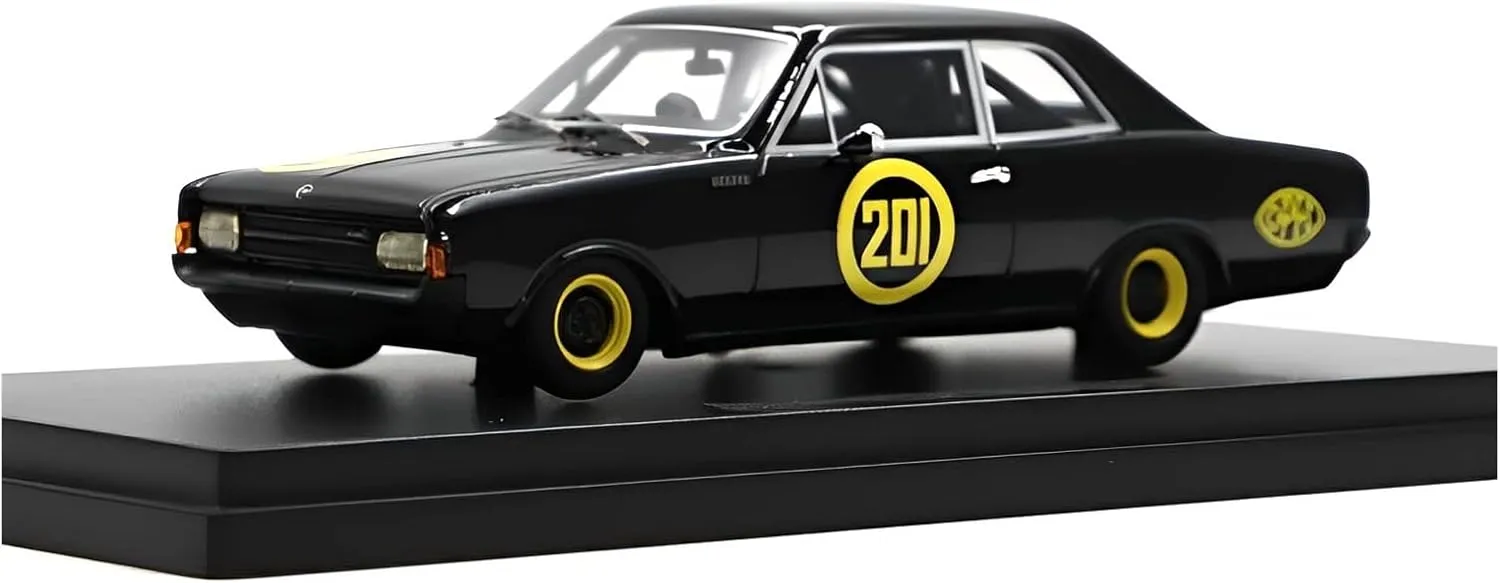 Resin Car Vehicle Model Fit for Opel Rekord C Schwarze Witwe 1967 1 43 Resin Racing Car Model Commemorative Display Festive Deluxe Gift