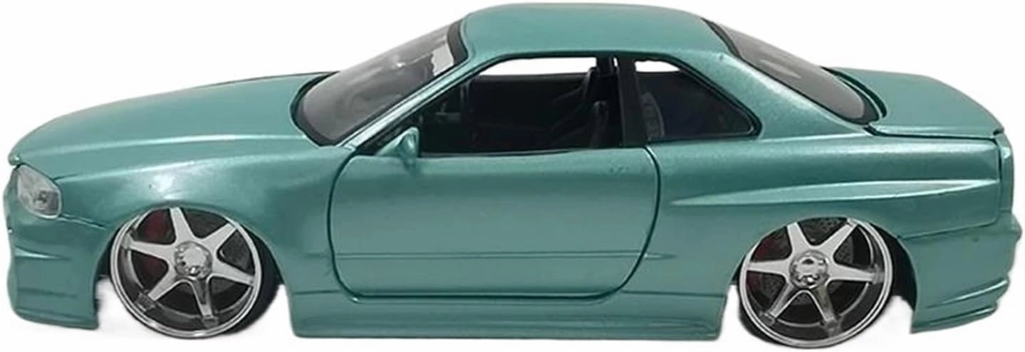Resin Car Models Kit 1 24 Fit for Nissan Skyline GT-R GTR R34 BNR34 Alloy Car Model Diecast Metal Vehicle Toy Collectible Souvenir