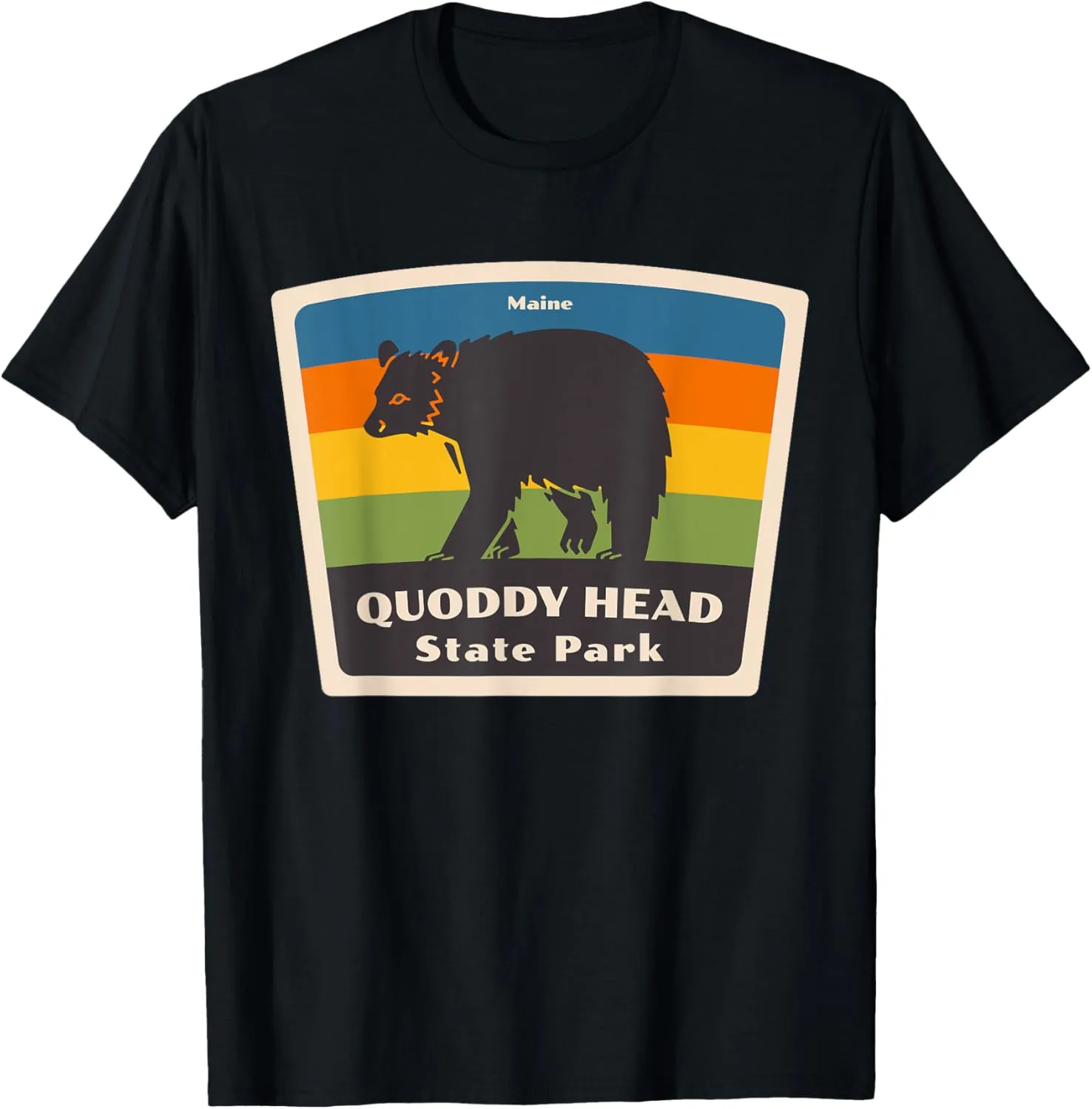 Retro Quoddy Head State Park Maine Bear ME Souvenir T-Shirt