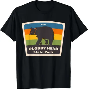 Retro Quoddy Head State Park Maine Bear ME Souvenir T-Shirt