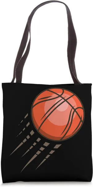 RetroInspired Graphic Basketball Illustration Design Tote Bag