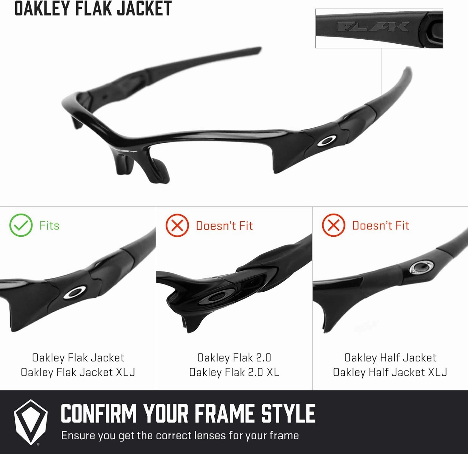 Revant MaxGrip Temple Sleeve/Nose Pad Kit for Oakley Flak Jacket