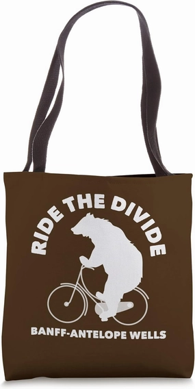 Ride the Divide Continental Divide Mountain Bike Bicyclist Tote Bag