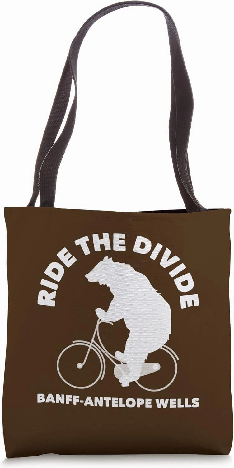 Ride the Divide Continental Divide Mountain Bike Bicyclist Tote Bag