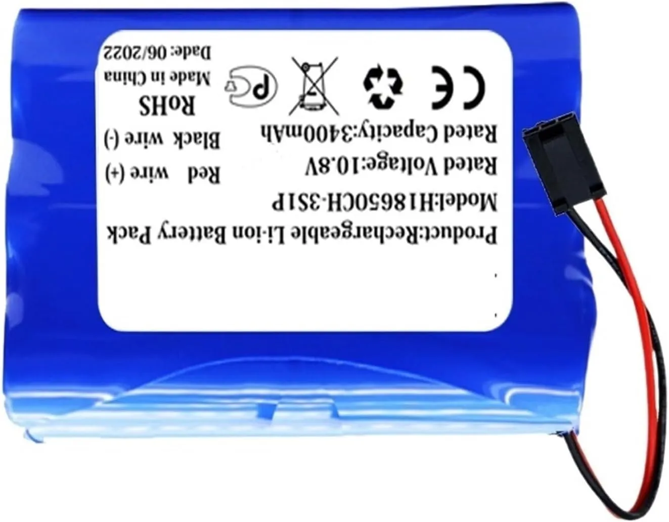 Robot Vacuum 10.8V 3400mAh Replace The Robot Vacuum Cleaner Battery,Compatible for Puppyoo， V-M611A V-M611 V-M615 Vacuum Cleaner Robotic(Battery-2800mAh)