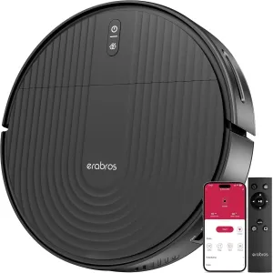 Robot Vacuum with 3000Pa Powerful Suction, Brushless Tangle-Free Robotic Vacuum, 2.99" Super-Slim, 140Min Runtime, Vacuum Robot for Hard Floor/Carpet/Pet Hair, Remote/App/Voice Control
