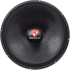 Rockville RVW1800P4 1800w Raw DJ Subwoofer 4 Ohm Sub Woofer 107OZ Magnet, 18"