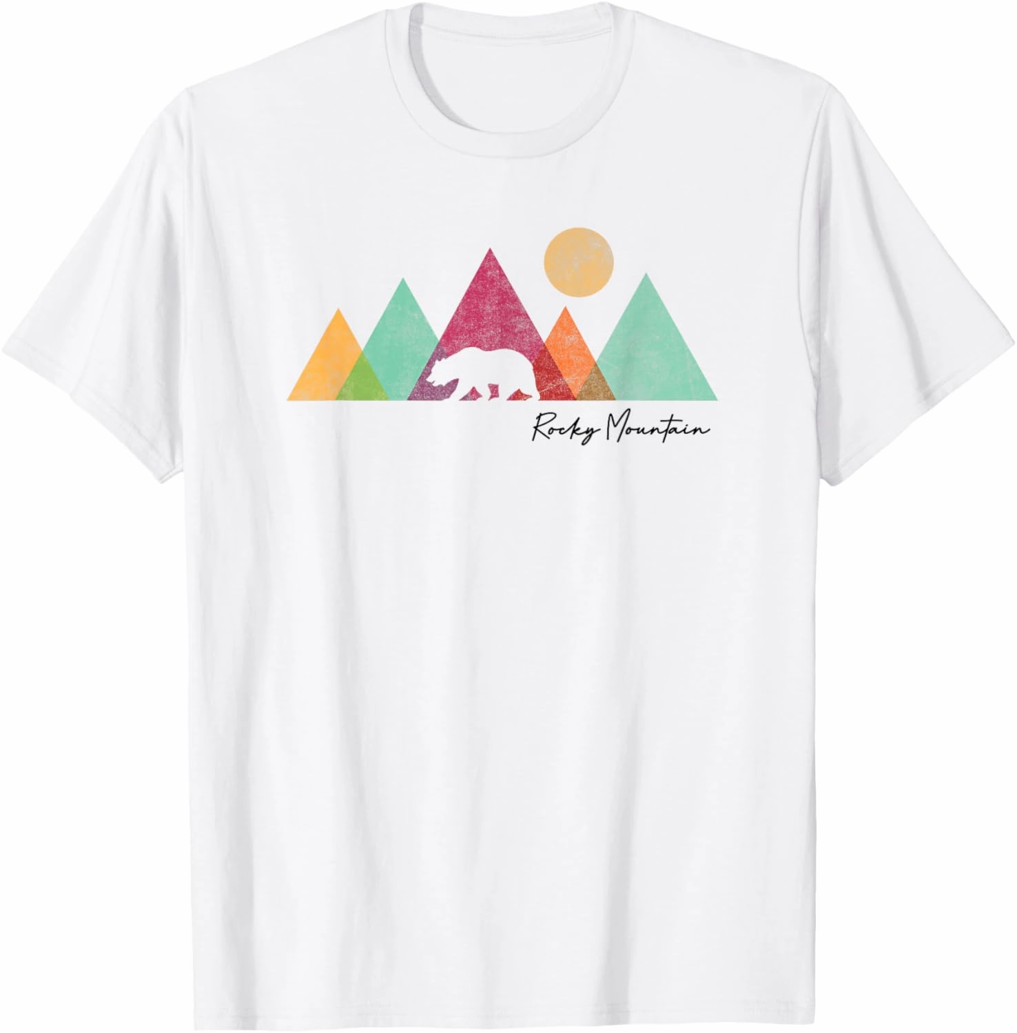 Rocky Mountains National Park Colorado Souvenir Bear Graphic T-Shirt