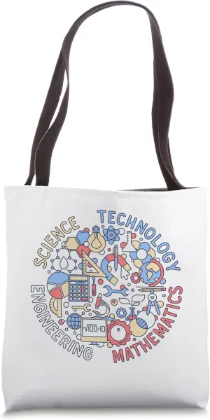 Science Technology Engineering Math STEM Teacher Tote Bag