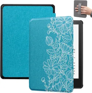 SCSVPN Case for 6.8'' Kindle Paperwhite 11th Generation 2021 Release and Kindle Paperwhite Signature Edition - Slim Premium Durable PU Leather Cover with Hand Strap, Auto Sleep/Wake