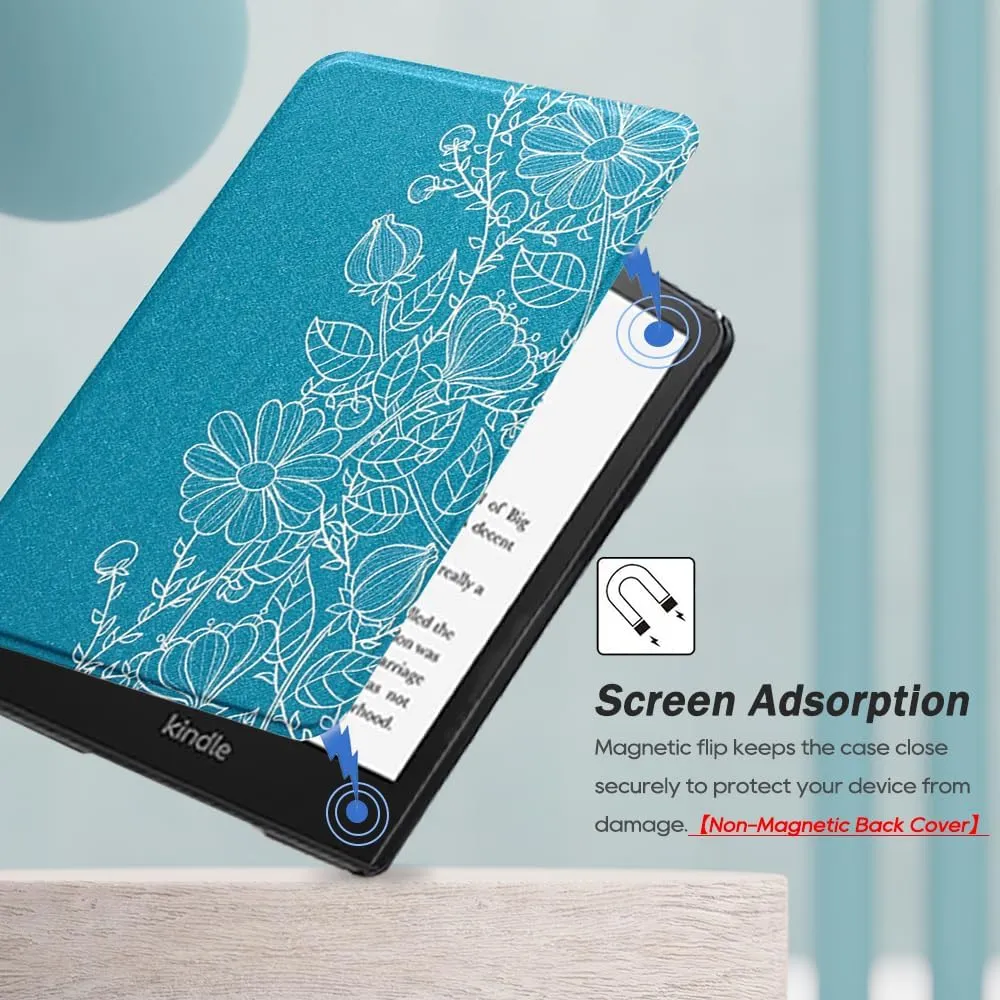 SCSVPN Case for 6.8'' Kindle Paperwhite 11th Generation 2021 Release and Kindle Paperwhite Signature Edition - Slim Premium Durable PU Leather Cover with Hand Strap, Auto Sleep/Wake