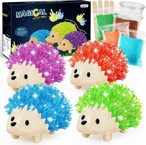 sdaymol Crystal Growing Kit for Kids - 4 Colors Hedgehog to Grow Fast in (24H),Science Experiments Learning & Educational Toys,Science Kits for Kids Age 8-12 STEM Project Gifts for Boys & Girls 6 