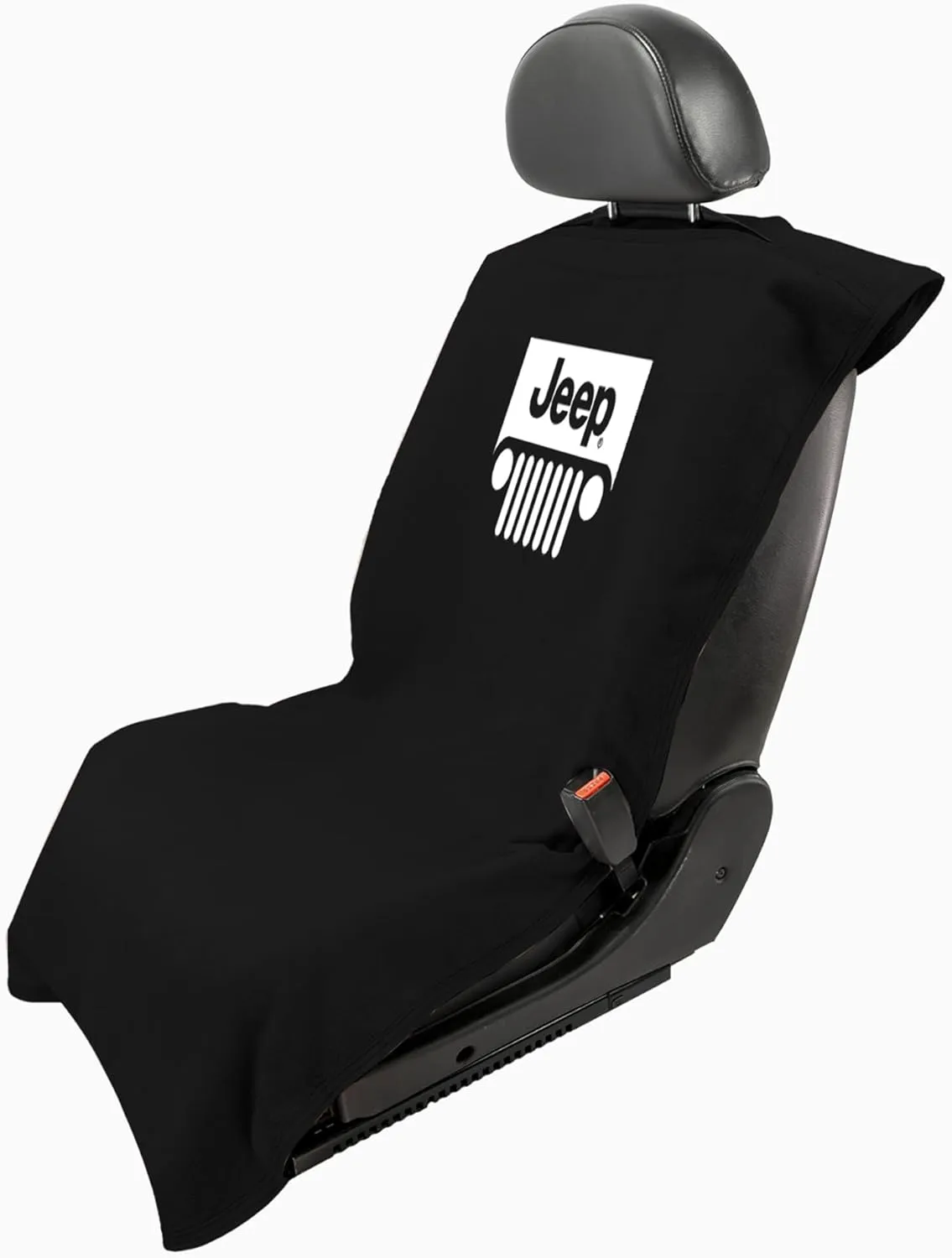 Seat Armour Seat Protector Towel Jeep with Grille - Soft Machine Washable Jeep Seat Cover Towel - Easy to Install, Multipurpose Jeep Seat Towel - Black