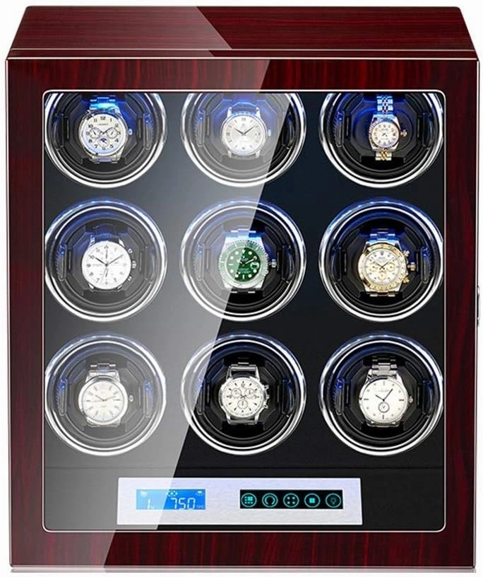 Self Winding Automatic Watch Winder With 15 Rotation Modes,Mute Motor,Rotation Storage Case Display Box For Automatic Mechanical Watches Bedroom