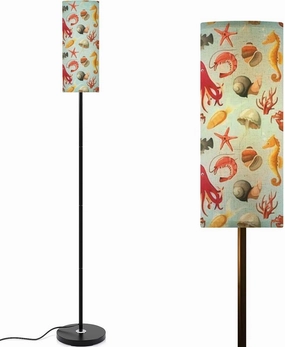 Set Fish Animals from sea Modern Floor Lamp Minimalist Standing Lamps for Living Room LED Corner Lamp Remote Control Metal Pole Lamp for Bedroom, Reading