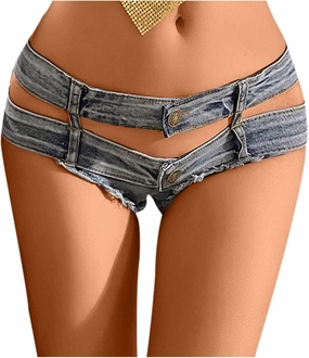 Sexy Women's Low Rise Stretch Mini Denim Shorts Hot Pants Beach Party Clubwear Fashion Y2K Casual Jean Shorts