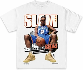 Shai Alexander SLAM Graphic Tee | Premium Quality Heavyweight Basketball Shirt for Adults & Kids
