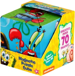 SHASHIBO Spongebob Squarepants Shape Shifting Box - STEM Magnetic Fidget Cube That Transforms Into Over 70 Shapes, Download Fun in Motion Toys Mobile App (Krusty Krab)