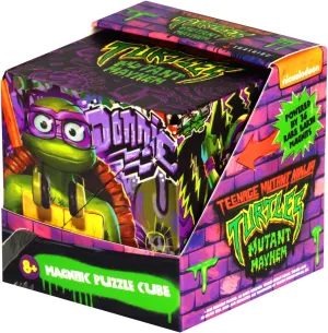SHASHIBO Teenage Mutant Ninja Turtles Shape Shifting Box - STEM Magnetic Fidget Cube That Transforms Into Over 70 Shapes, Download Fun in Motion Toys Mobile App (Donnie)