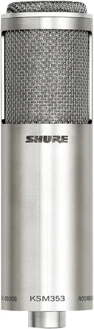 Shure KSM353/ED Premier BI-Directional Ribbon Microphone with Roswellite Ribbon Technology