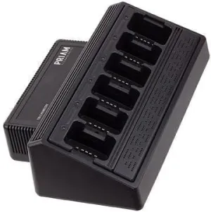 Six Bay Rapid Desk Charger for UC6000-A-KIT-T38T Rechargeable Two Way Radio (Built-in Power Supply)