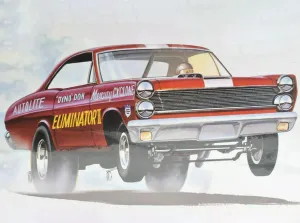 Skill 2 Model Kit Cyclone Funny Drag Car Dyno Don Nicholson's Eliminator II 1/25 Scale Model by AMT AMT1151