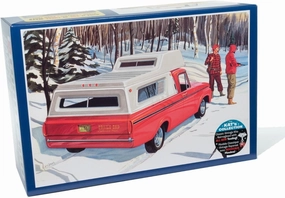 Skill 2 Model Kit 1963 F-100 Camper Pickup Truck 3-in-1 Kit 1/25 Scale Model by AMT AMT1412