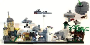 Skyline Architecture﻿ with HOTH, Tatooine, Naboo 788 Pieces MOC Build Gift for Age 18 