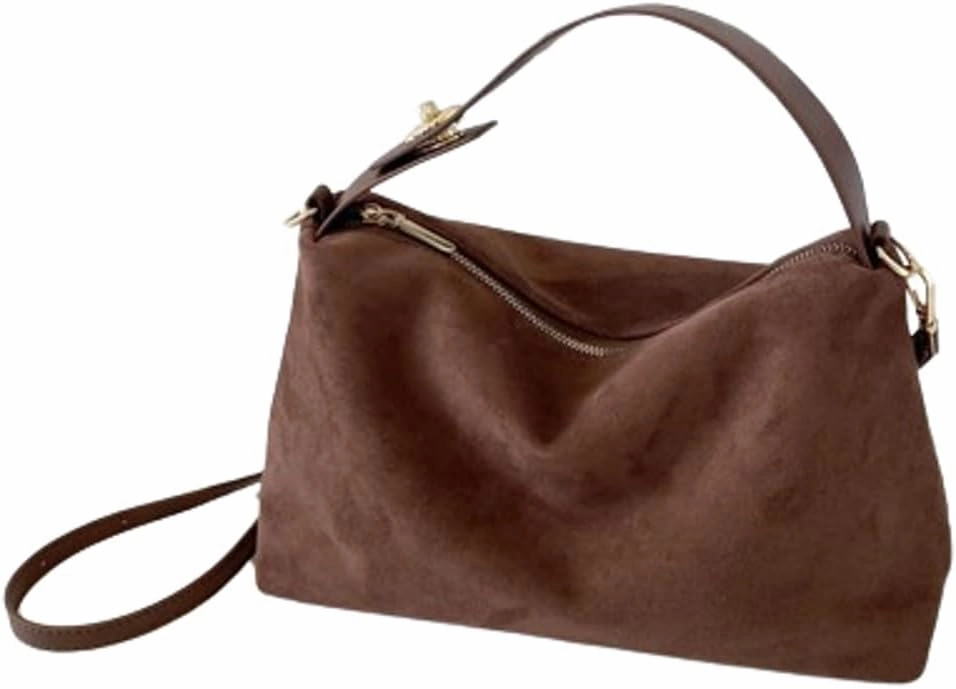 Slouchy Suede Cloud Crescent Shoulder Bag Women Slouchy Hobo Satchels Crossbody Phone Purse Top-handle Travel Tote Handbag