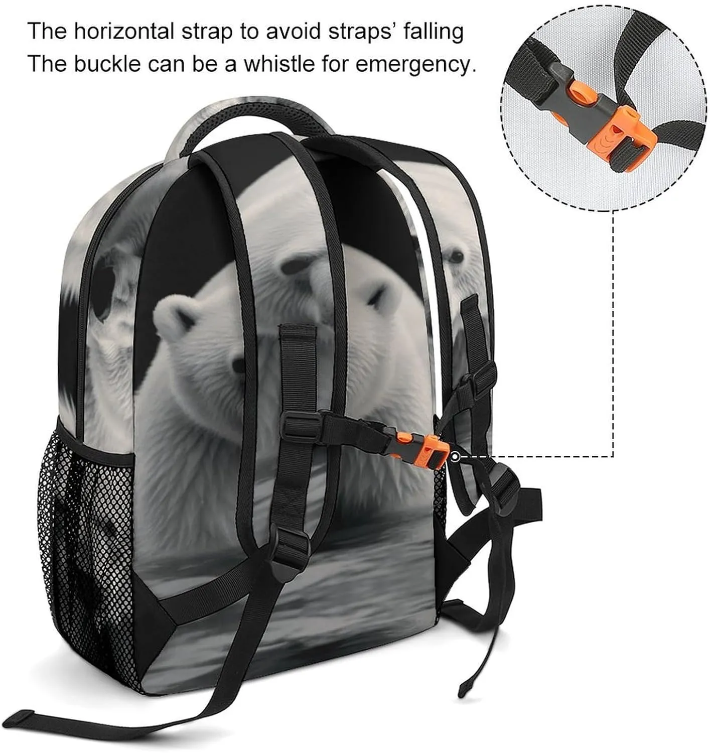 Small Backpacks Personalized Polar Bear Printing Travel Bag Lightweight Travel Backpack For Women Men