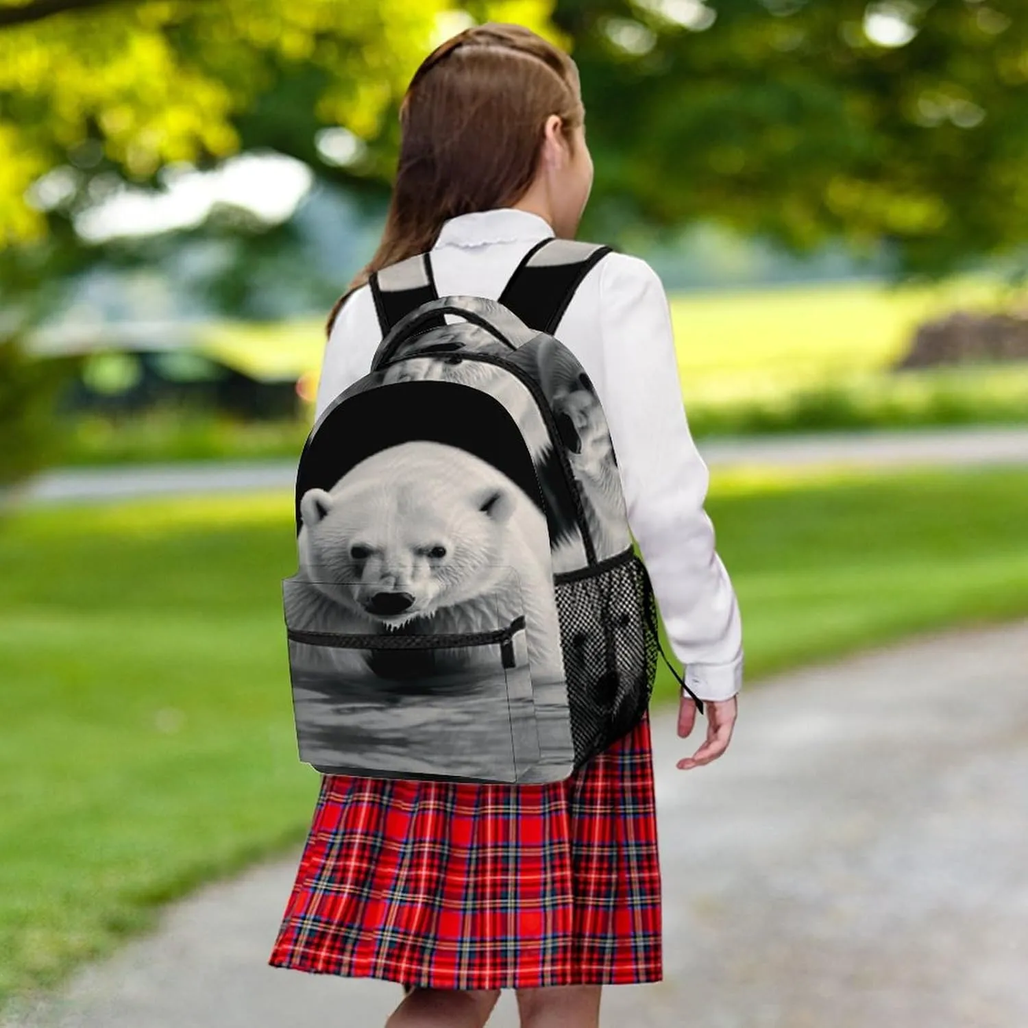 Small Backpacks Personalized Polar Bear Printing Travel Bag Lightweight Travel Backpack For Women Men