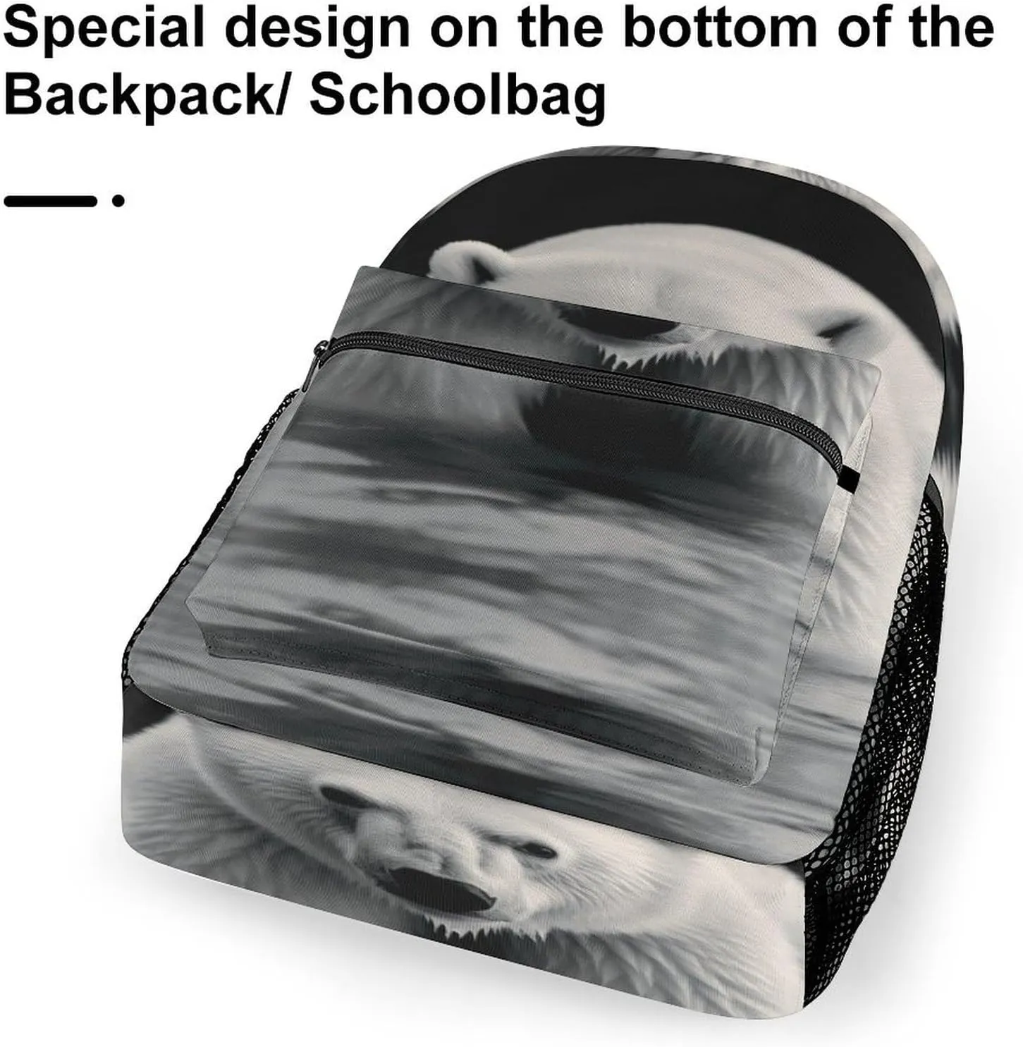 Small Backpacks Personalized Polar Bear Printing Travel Bag Lightweight Travel Backpack For Women Men