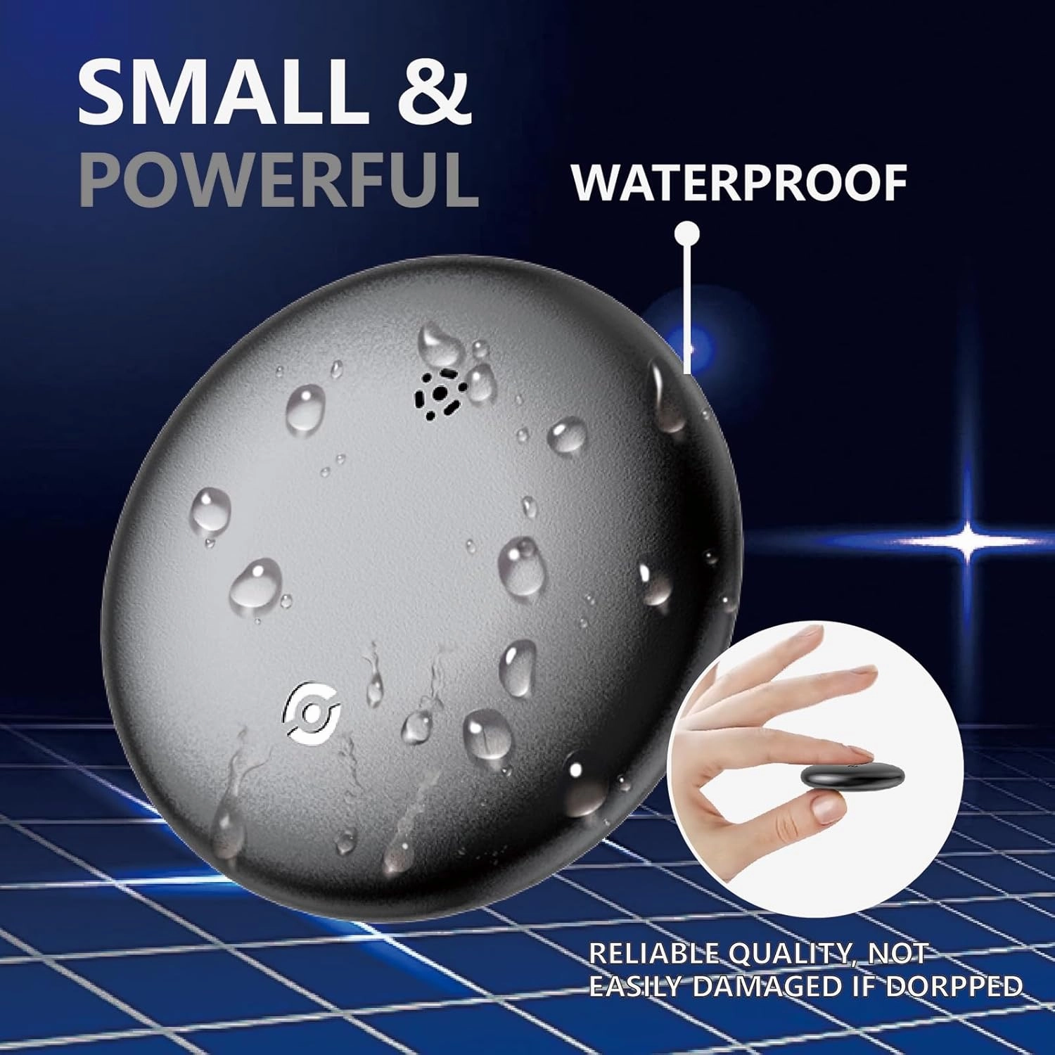 Smart Tracker for iOS-Accurate Location Tracking-Waterproof & Compact Design-Long-Lasting Battery-Ideal for Keys, Luggage, and Pets (JWX-BlackF-4P, 4 Pack)