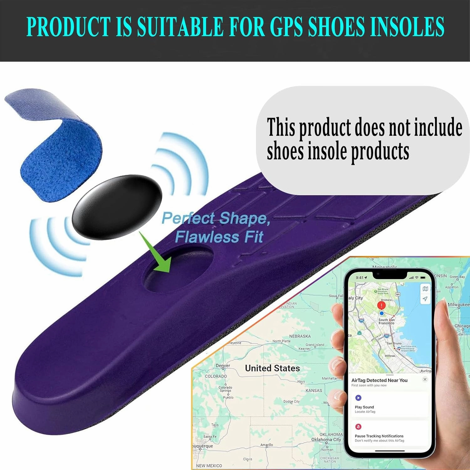 Smart Tracker for iOS-Accurate Location Tracking-Waterproof & Compact Design-Long-Lasting Battery-Ideal for Keys, Luggage, and Pets (JWX-BlackF-4P, 4 Pack)