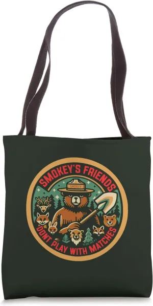 Smokey Bear's Forest Friends Don't Play With Matches Retro Tote Bag
